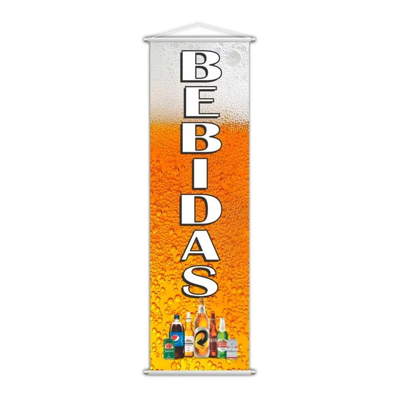 Banner Bebidas Cerveja Refrigerante Conveniência 100x30cm