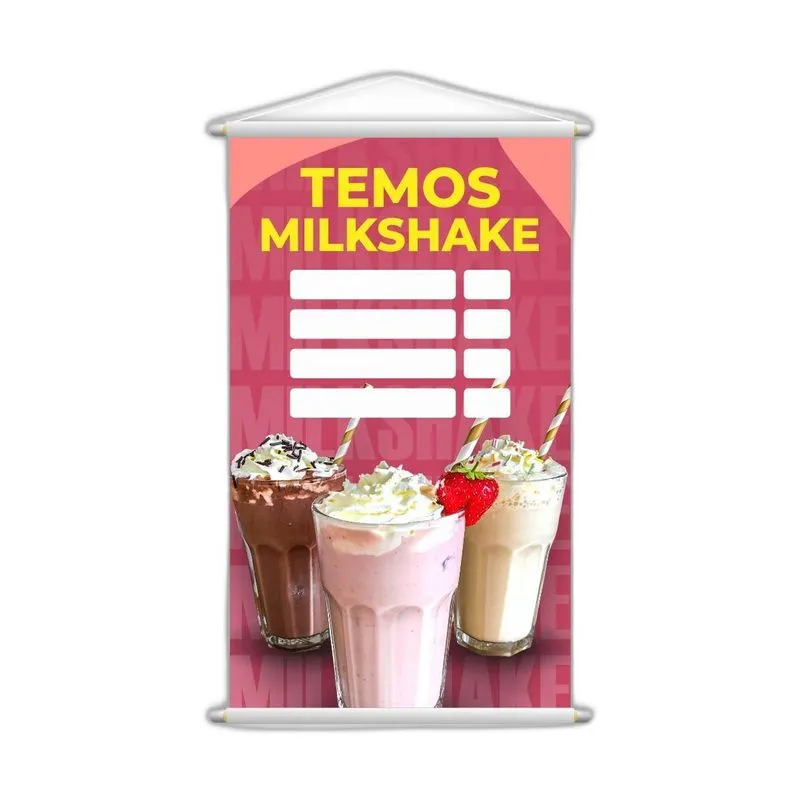 Banner Temos Milkshake Diversos Sabores Preço Grande