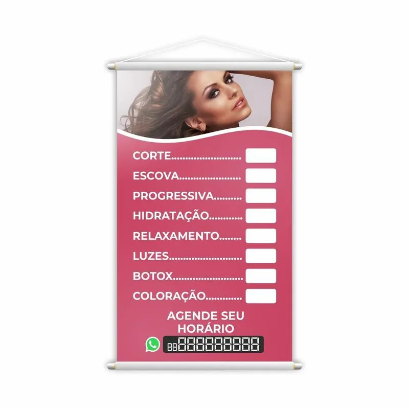 Banner Salão De Beleza Cabeleireiro Corte Escova Grande