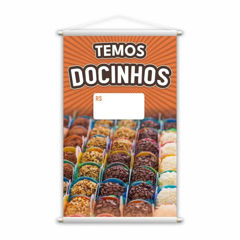 Banner 60x40cm Docinhos Para Confeiteiros E Doceiros