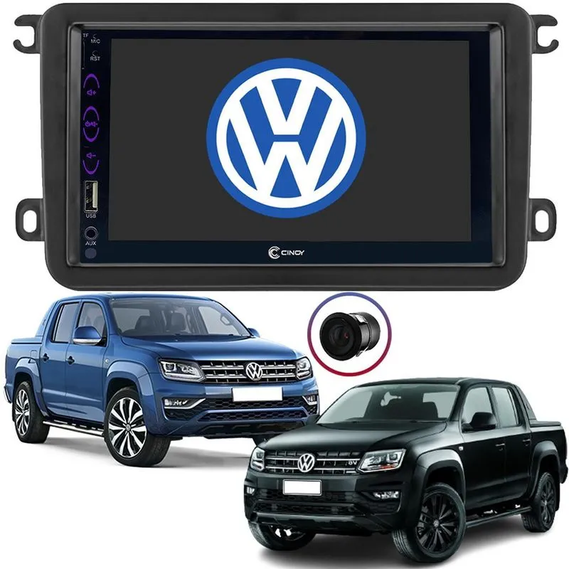 Multimídia Mp5 2din Vw Amarok 2010/21 Com Comando De Volante