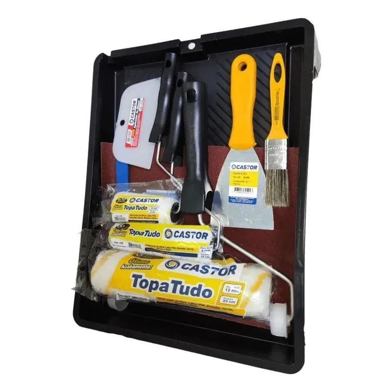 Kit Para Pintura Topa Tudo Não Respinga 10 Peças - Castor