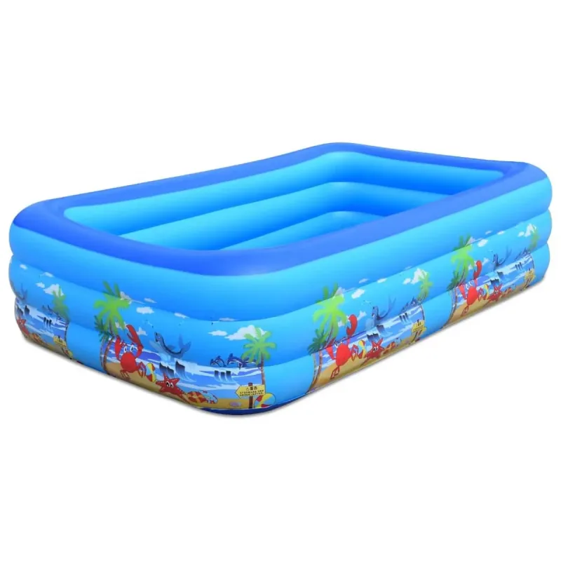 Piscina Infantil Inflavel 350 Litros Banheira Grande Reforçada Dia das Crianças Verao Sol Calor Dias Quentes Casa Praia - Mundo Marine