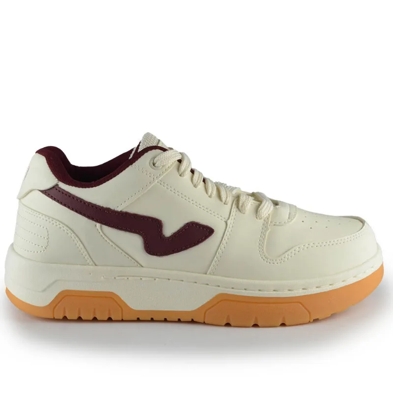 Tênis Casual Vanscy Masculino V3005 1116 MARFIM/VINHO 38