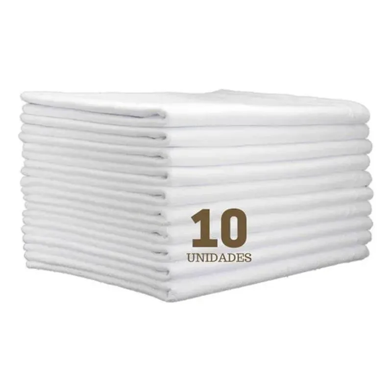 3x Pano De Prato Liso Branco O Legítimo Kit 10 Pronta