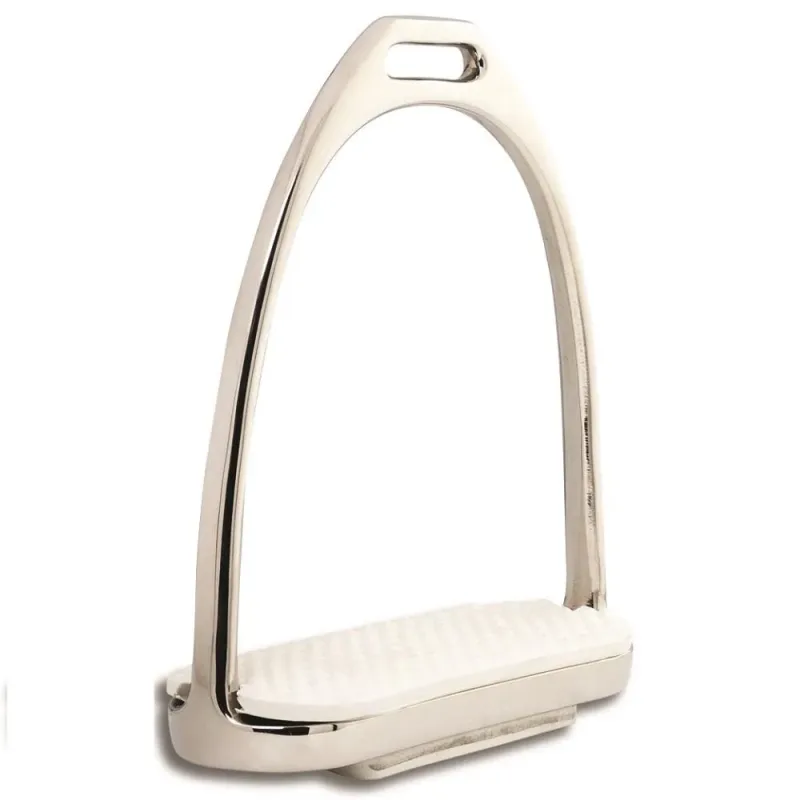 ESTRIBO DE SALTO INOX COM BASE BRANCA