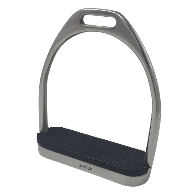 ESTRIBO DE SALTO INOX BORRACHA PRETA