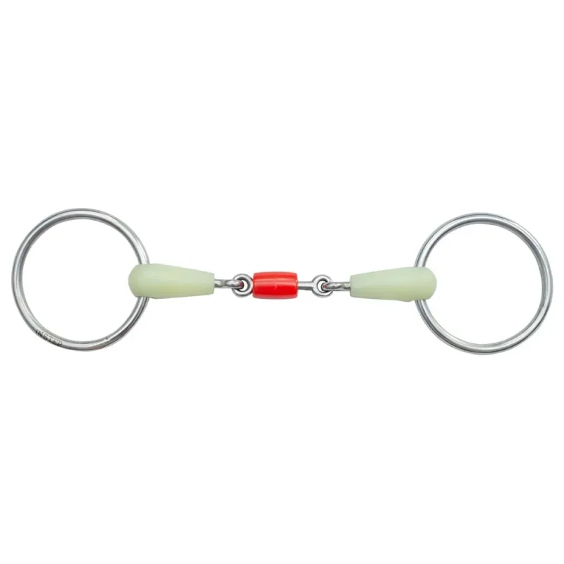 BRIDAO ARGOLA SILICONE BIARTICULADO COM ROLETE LARANJA