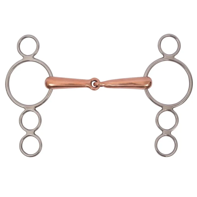 BRIDAO NECO ARTICULADO C/ BOCAL COBRE LONGO MACICO FINO