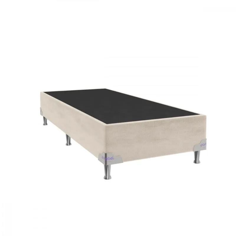 Base Para Cama Box De Solteiro 88x188x28 Sued Bege Portobel