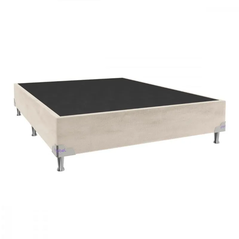 Base Para Cama Box Viúva 128x188x28 Sued Bege Portobel
