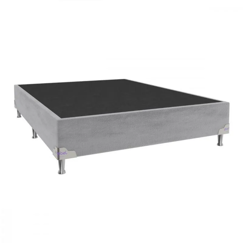 Base Para Cama Box Viúva 128x188x28 Sued Cinza Portobel
