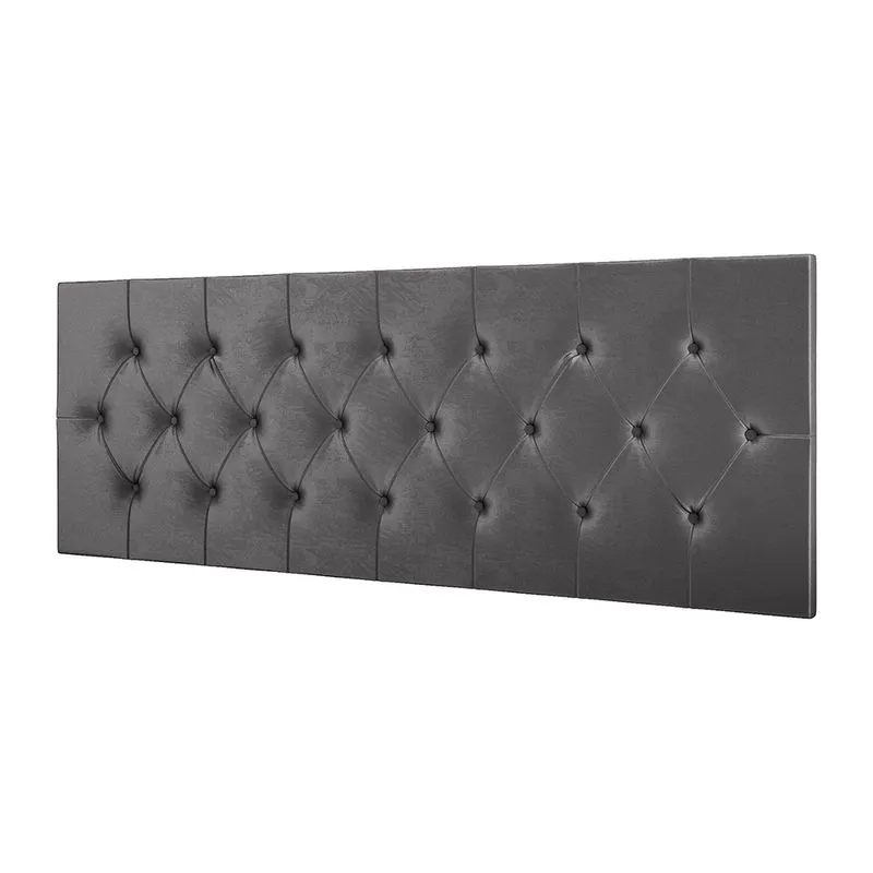 Cabeceira Estofada Cama Box Casal Queen 1,60 Decoração Quarto Paris com Captonê Suede - Cinza - Lojas rpm