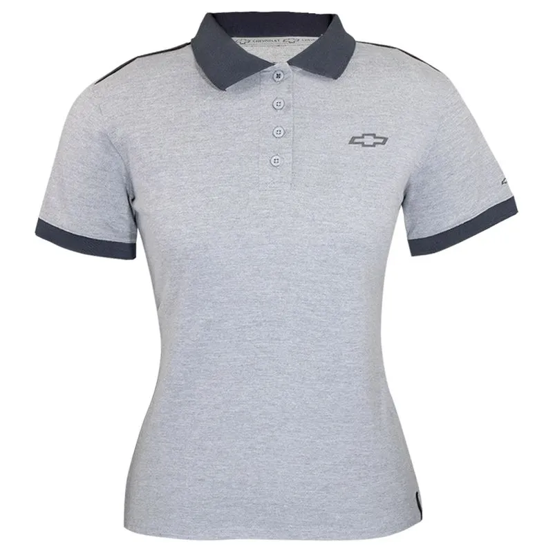 Camisa Polo Feminina Chevrolet Essentials CINZA MESCLA CLARO PP
