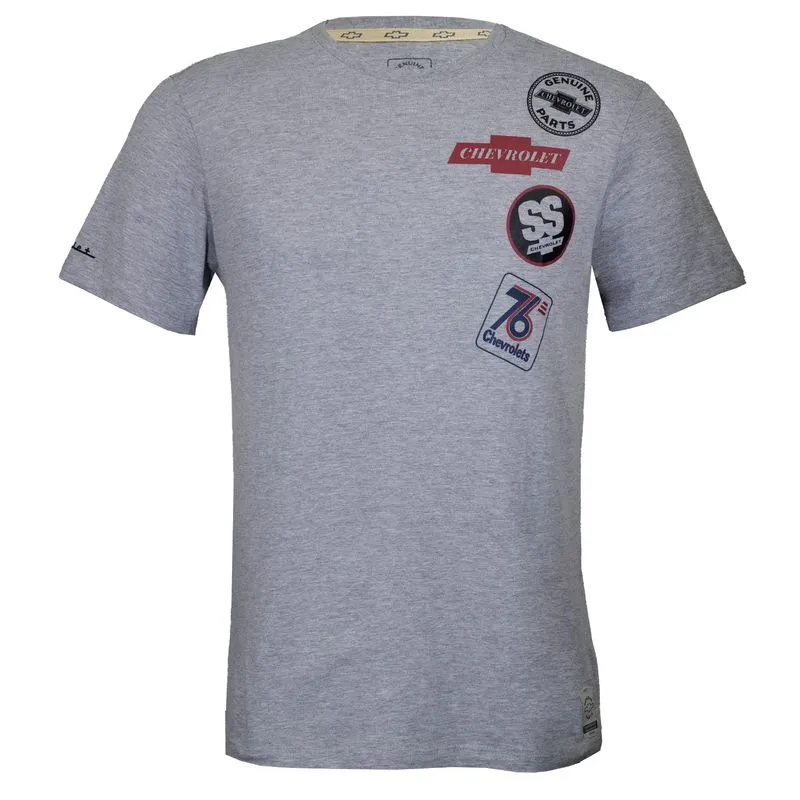 Camiseta Masculina Moments Vintage Chevrolet CINZA MESCLA MÉDIO P