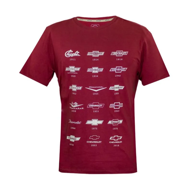 Camiseta Masculina Heritage Vintage History Chevrolet VERMELHO GG