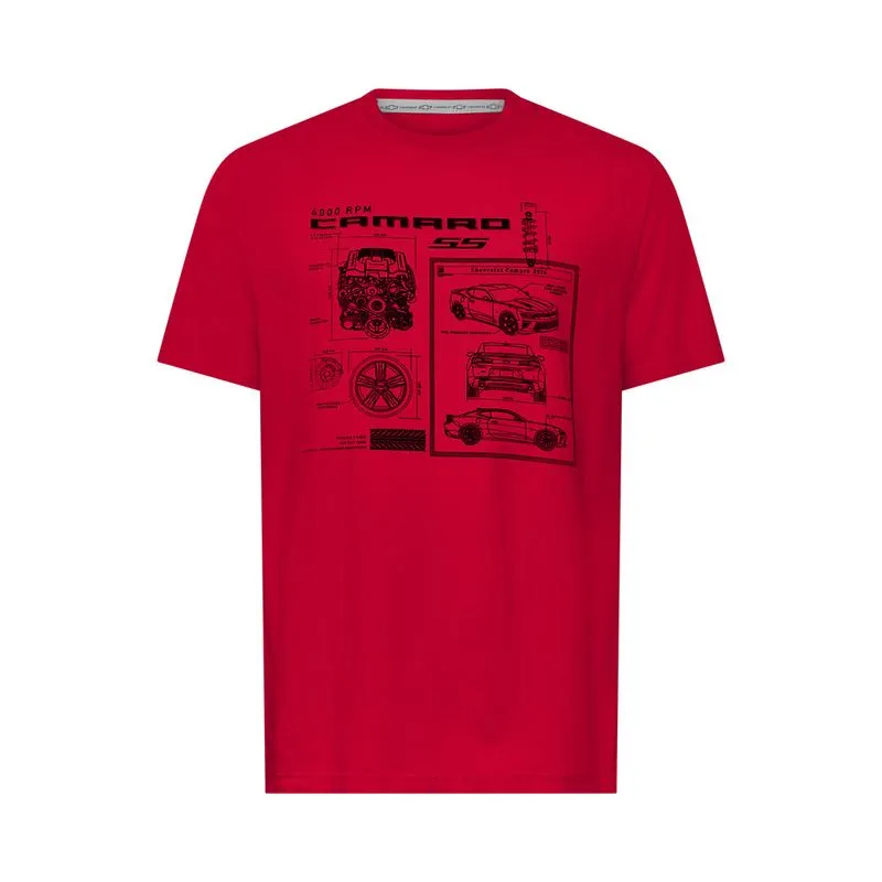 Camiseta Masculino SS Camaro Fashion Camiseta SS Masculino Camaro Fashion VERMELHO GG