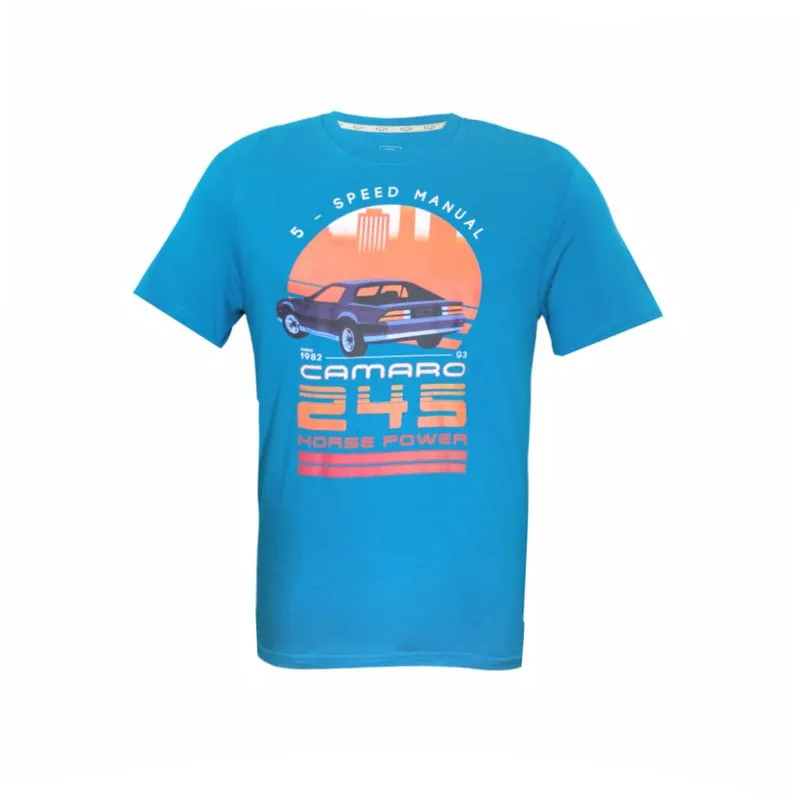 Camiseta Masculina Classic Camaro Vintage G3 AZUL PETRÓLEO XG