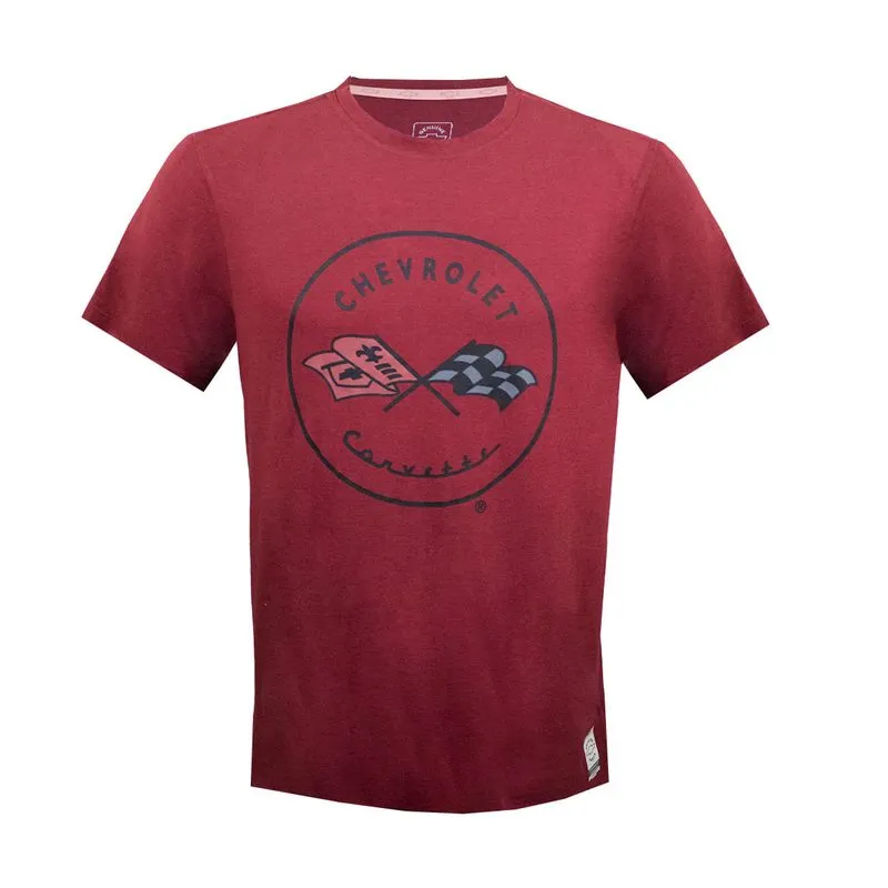 Camiseta V8 Masculina Corvette Vintage VINHO G