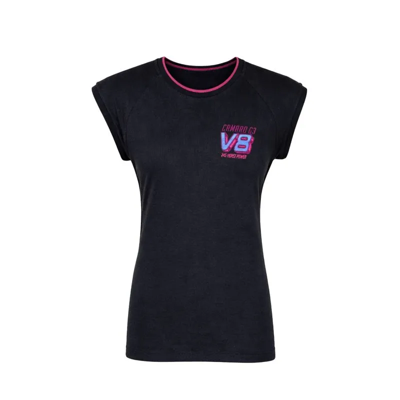 Camiseta Feminina Camaro V8 Vintage Camiseta Feminina Camaro V8 Vintage PRETO P