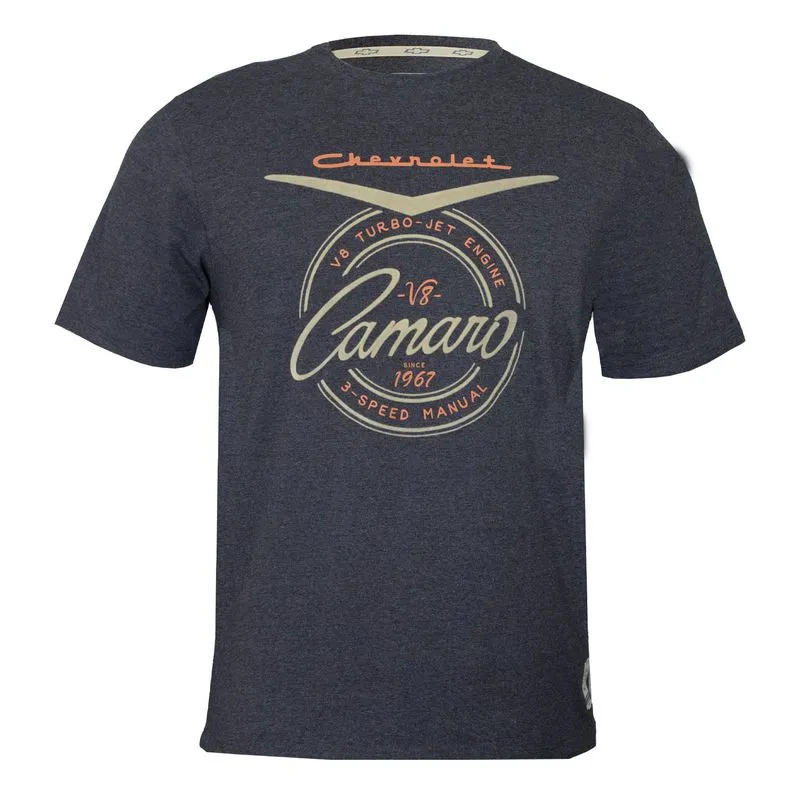 Camiseta Masculina Camaro V8 Vintage CHUMBO M