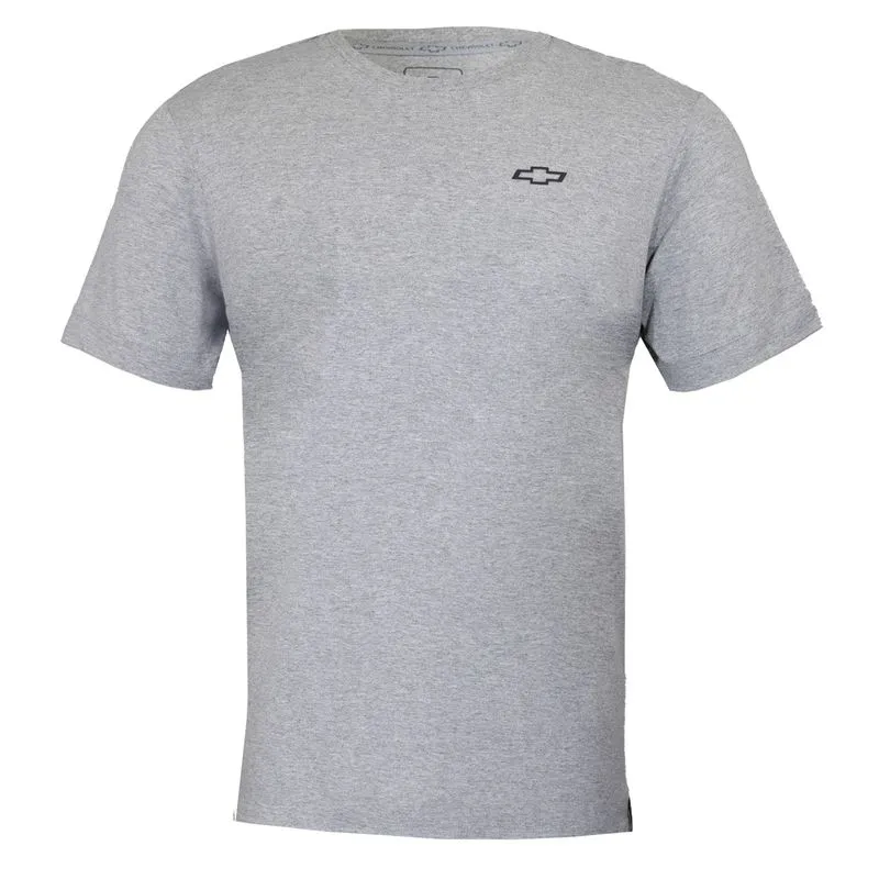 Camiseta Masculina Essentials Classic Logo Chevrolet CINZA MESCLA MÉDIO GG