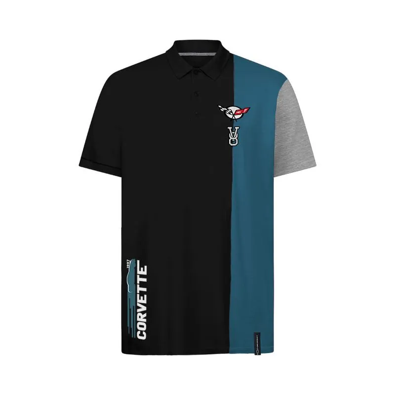 Camisa Polo V8 Masculina Corvette Fashion PRETO M