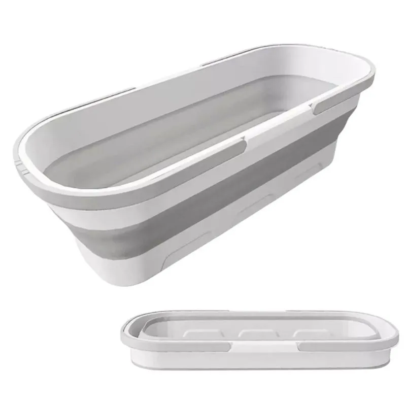 Balde Dobrável Retrátil Top Rio Com Rodinhas Retangular 55x25cm Trc0265 (MP)