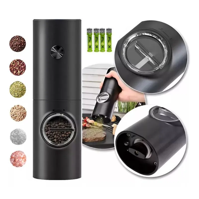 Moedor Eletrico Temperos Sal Pimenta Automatico Gourmet Top