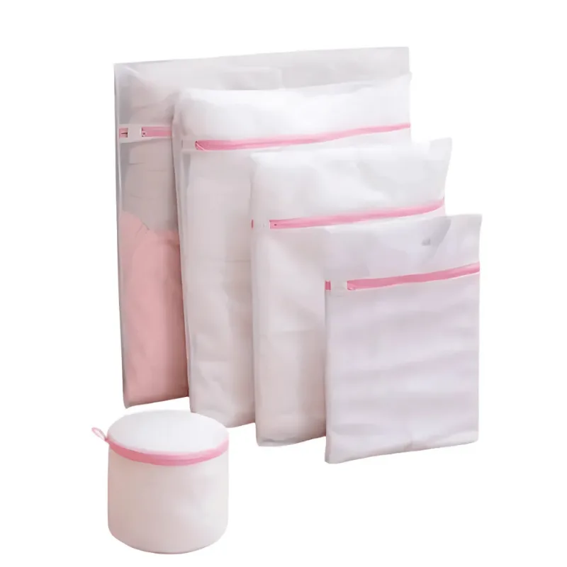 Kit 5 Sacos p/ Lavar Roupas Delicadas - Cores Sortidas