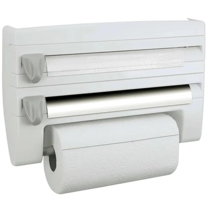 Porta Papel Filme Alumínio Toalha Dispenser Rolo Auto-corte