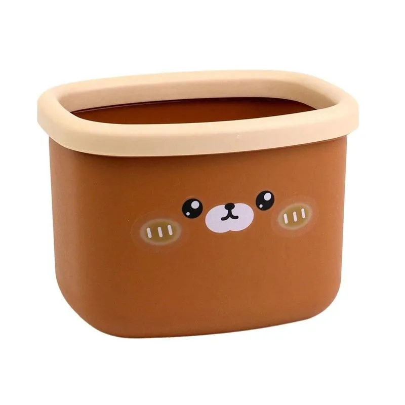 Lixeira De Mesa / Porta Treco De Plastic Urso 16,5x13,5x12cm