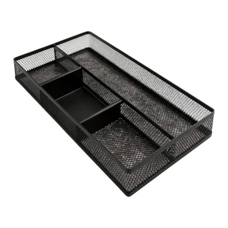 Organizador Mesa Escritório 4 Divisórias Aramado Metálico