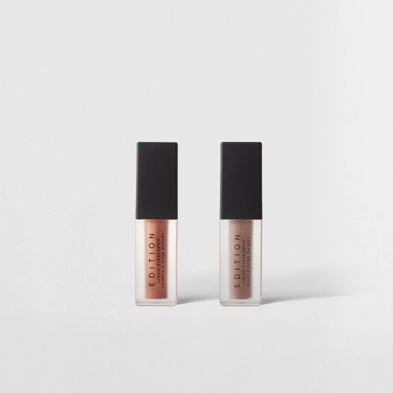 Kit Sombra Líquida Marrom Claro + Sombra Líquida Coral Metalizada Océane Edition (2 Produtos) - Océane