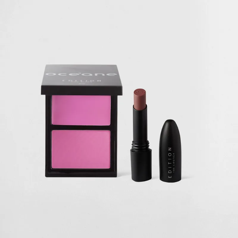 Kit Duo Blush Pink Paint + Batom Rosemary Cremoso Océane Edition (2 Produtos) - Océane