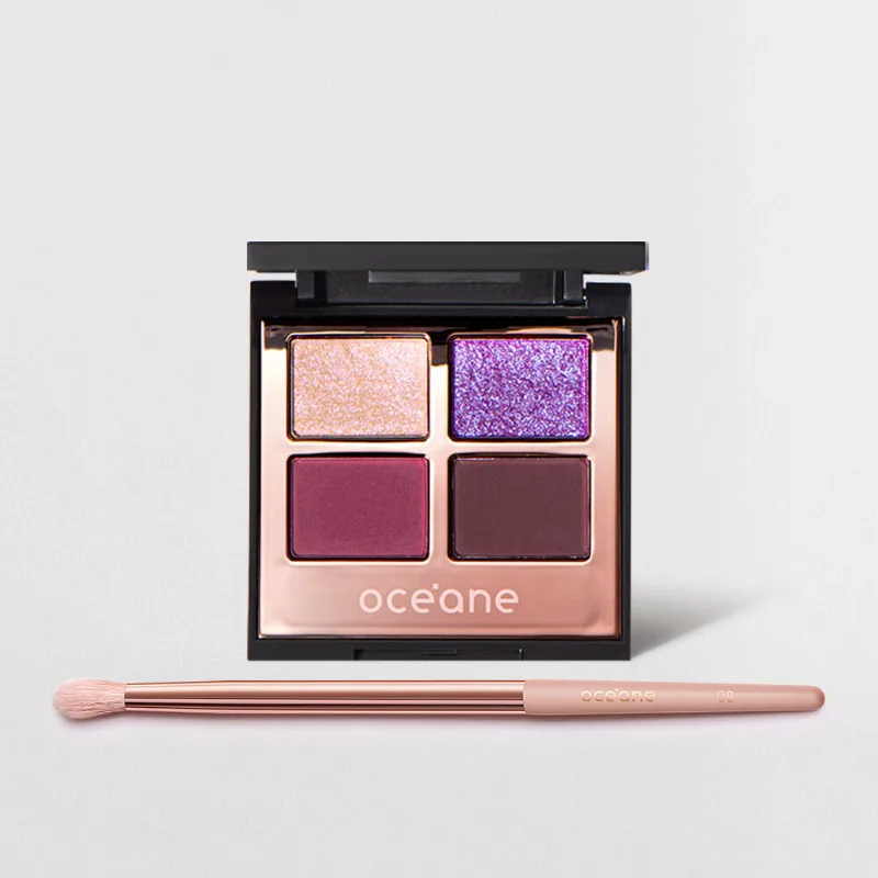 Kit Paleta de Sombras Night Glam Océane Edition + Pincel para Sombra Ocn8 (2 Produtos) - Océane