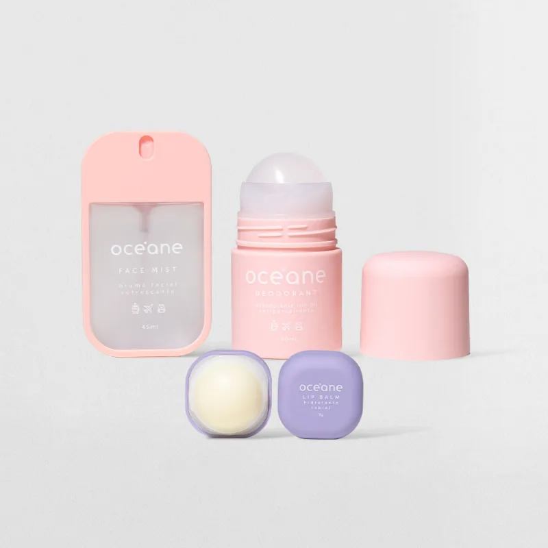 Kit Bruma Facial + Desodorante + Hidratante Labial Travel (3 Produtos)