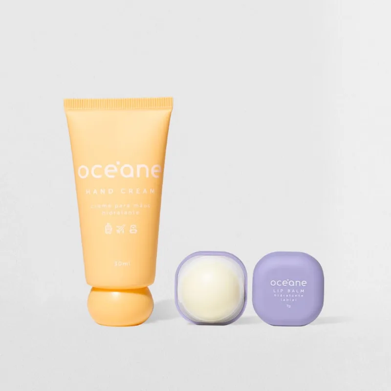 Kit Creme para Mãos + Hidratante Labial Travel (2 Produtos)
