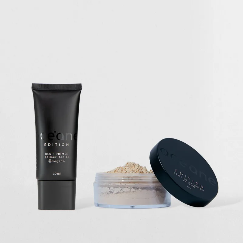 Kit Primer Facial + Pó Translúcido Solto Océane Edition (2 Produtos) - Océane