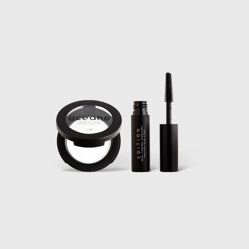 Kit Mini Pó Translúcido + Mini Máscara de Cílios Preta (2 Produtos)