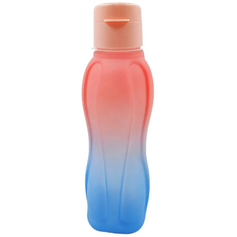 Garrafa Degradê 600ml em Plástico Rio De Ouro-Rosa