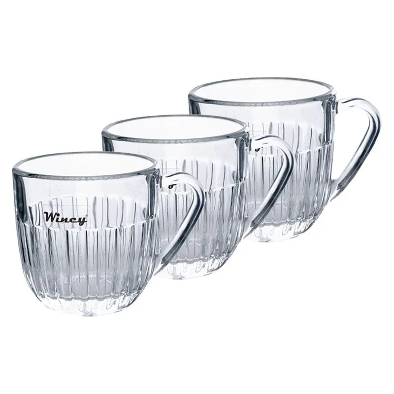 Jogo 3 Xícaras 90ml Chá/Café Transparente Athena Vidro