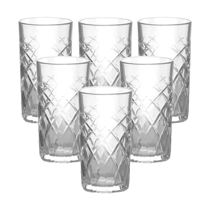 Conjunto De Copos Artemis Transparente 360Ml 6 Peças