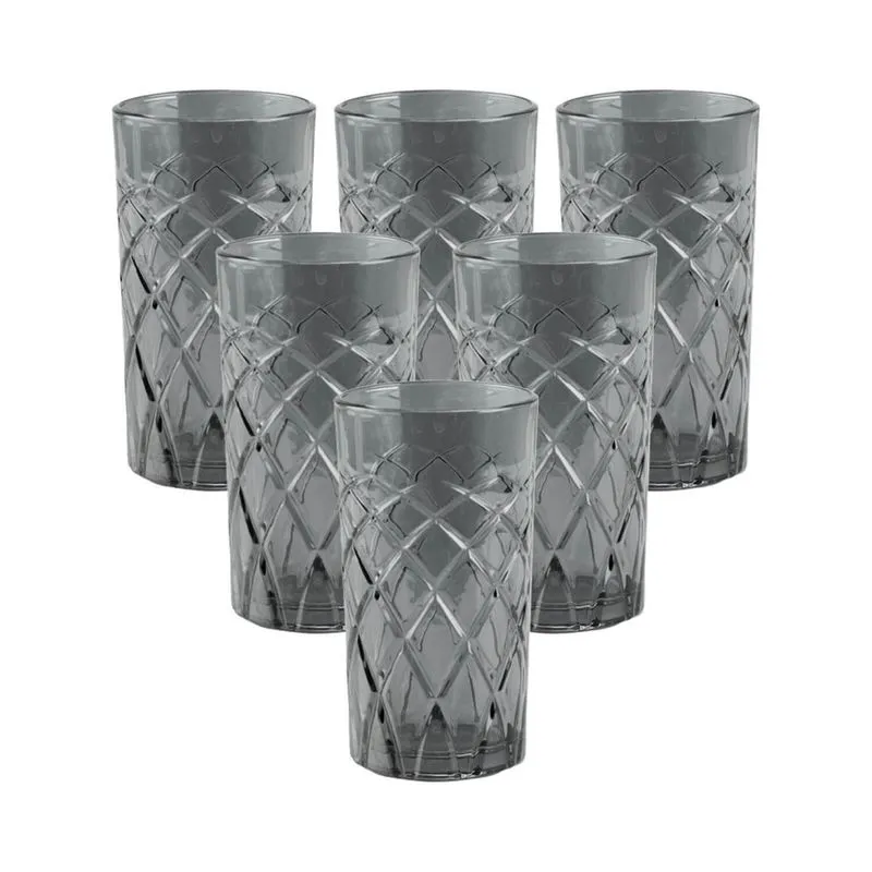 Conjunto De Copos Artemis Cinza 360Ml 6 Peças