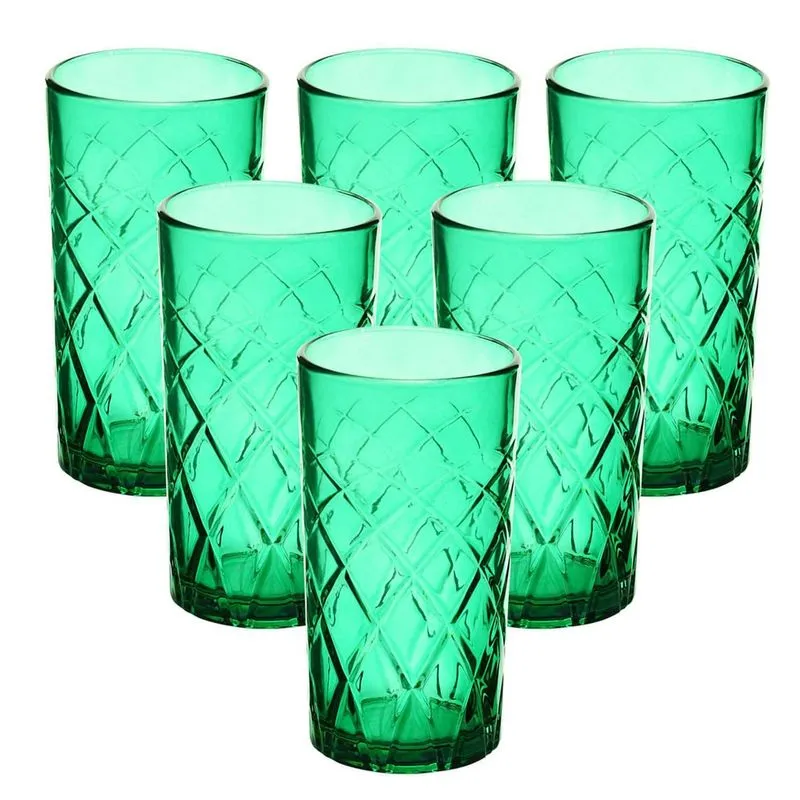 Conjunto De Copos Artemis Verde 360Ml 6 Peças