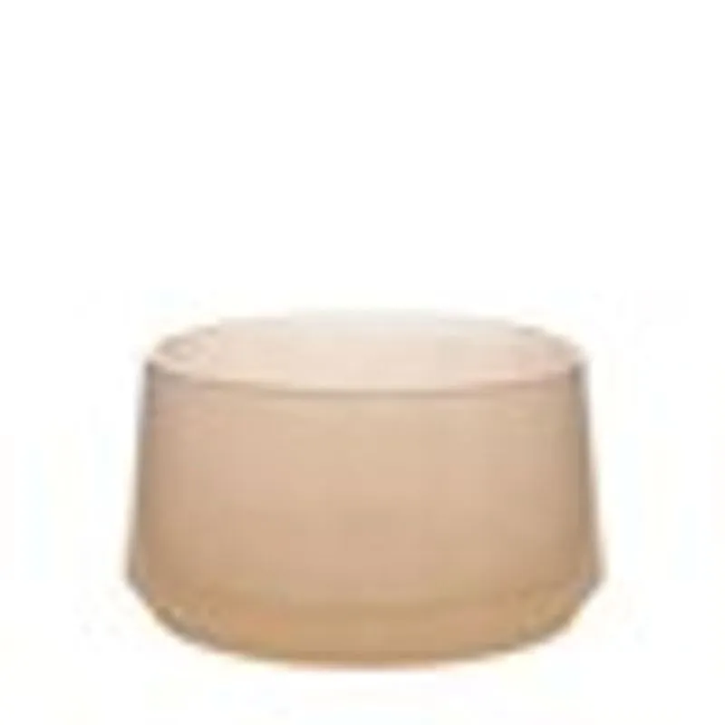 Porta Velas Rd Light Nude 14.5x8cm Vidro - Mai Home