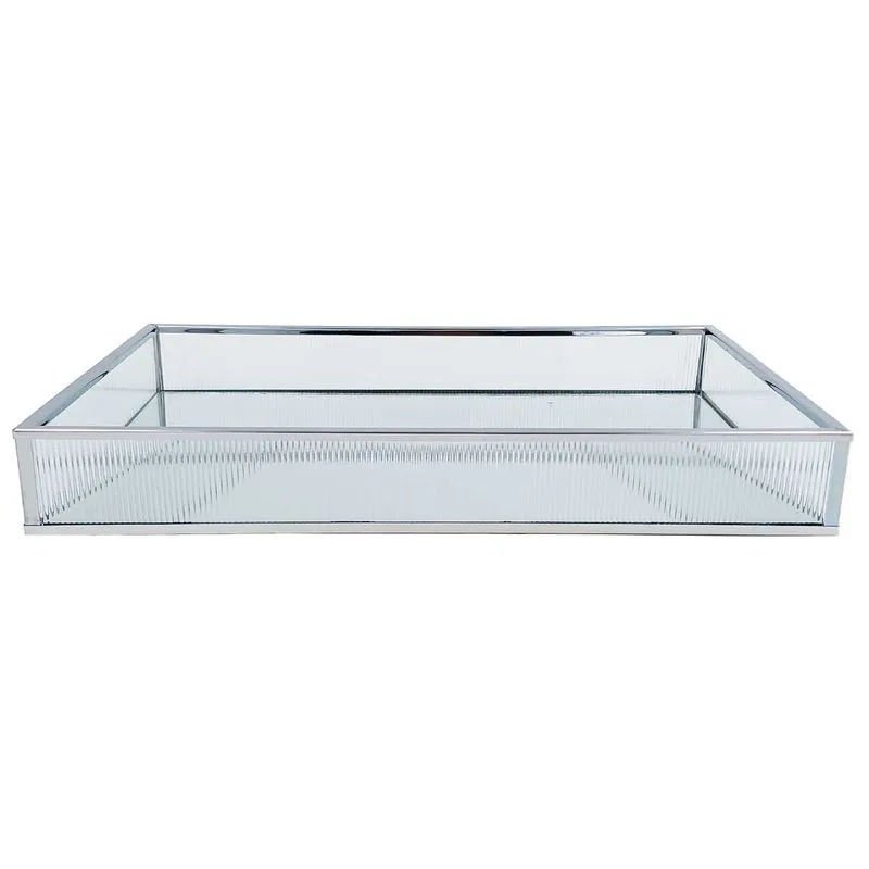 Bandeja Espelhada 30x30cm em Metal Mai Home