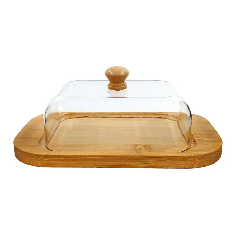 Mantegueira Ekos C/ Tampa 19x12,5cm em Bambu Wincy