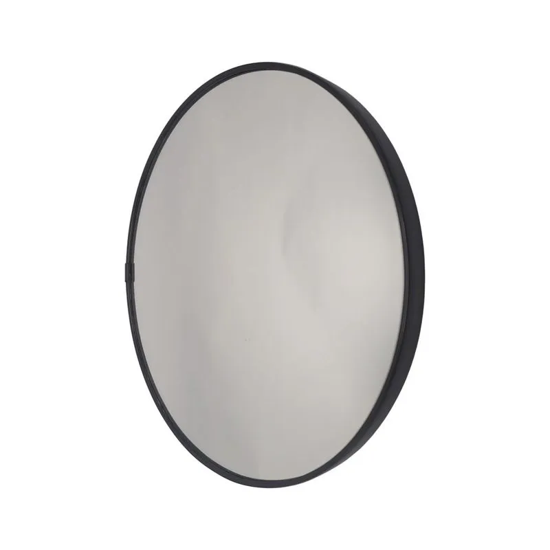 Espelho Redondo Wall Preto 30cm Vidro E Pvc Mai Home