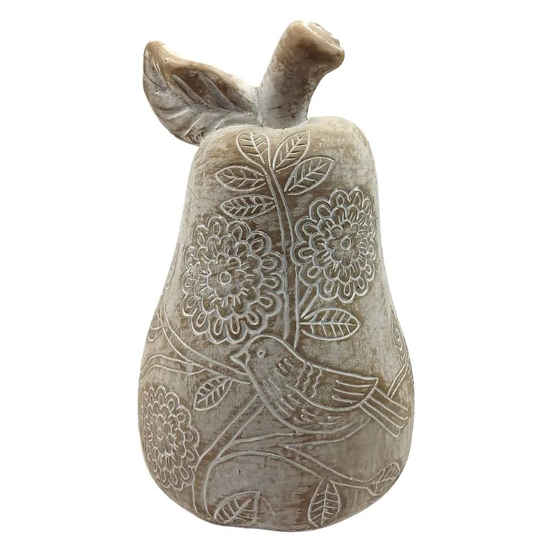 Escultura Pera Decorativa 20cm em Cimento Mai Home